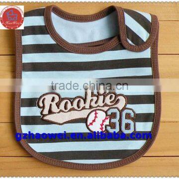 Embroidered baseball rookie baby drool bib