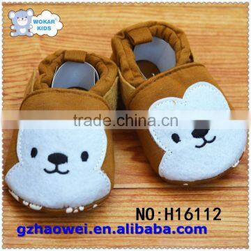 Cheap monkey face embroidered Baby booties