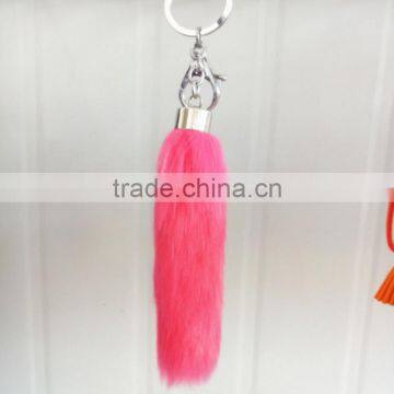 Imitation fox tail fur car keys pendant large fashion fox fur jewelry package custom made