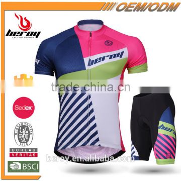 BEROY 2016 top fashion men's short sleeve cycling jersey and padded cycling shorts set,outdoor sports/road/mountain bike suits