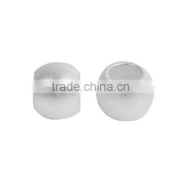 Zinc Based Alloy Spacer Beads Round Matt Silver