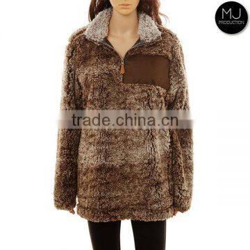 Wholesale Stylish Monogrammed Cozy Sherpa Pullover photo-5