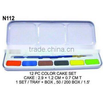 art coloring set(N112) 12 PC COLOR CAKE SET