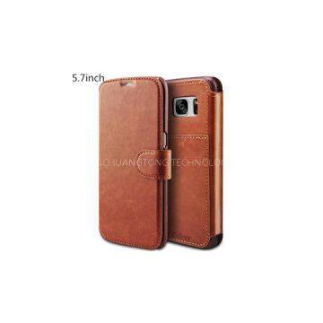 Brown Leather Case For Samsung Galaxy S7 Edge