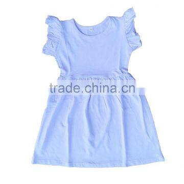 Wholesale Children Flutter Sleeveless Dress Baby Girls Cotton Ruffle Dressess Kids Boutique Clothes photo-5