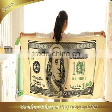 hebei gaoyang custom standard size microfiber reactive printed 100 dollar beach towel 70*140cm