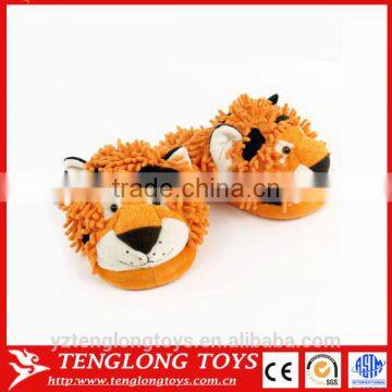 Orange and black indoor synthetic tigger slippers