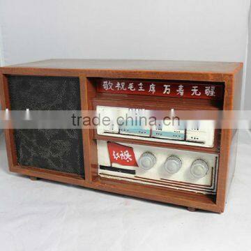 Antique Gift Radio Model Crafts,Chair Mao Time's Radio with "Long Long Life" Slogan Home Decoration