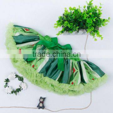 New Product Directly Sale Super Quality Lace Green Ruffle Girl Pettiskirts