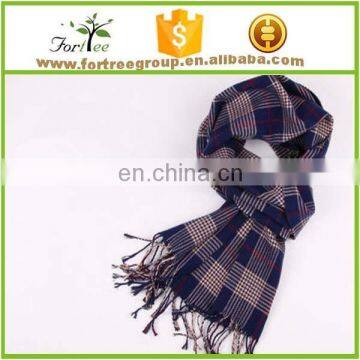 high quality classic plaid indian men scottish 100% cashmere scarves