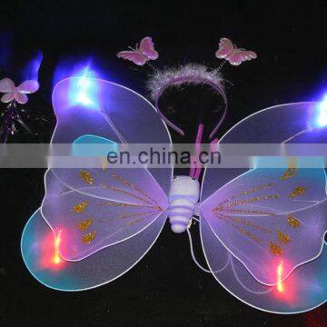 3pieces set wing purple butterfly led angel wing