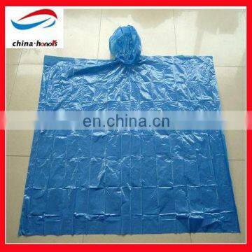 blue custom printed rain ponchos