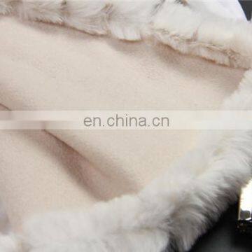 2016 New Style Wool Cashmere Rabbit Fur Shawl Plain Color Women Winter Warm Scarf