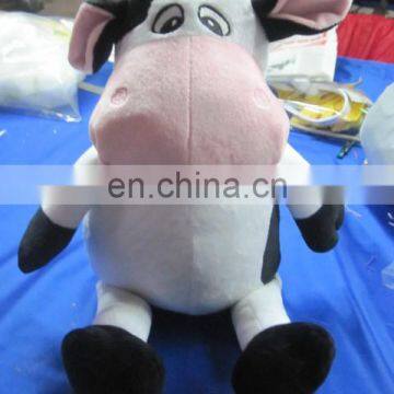 HI CE/ASTM/AZO standard custom soft toy cow stuffed black cow toy