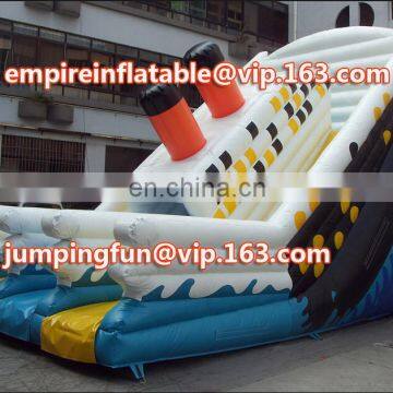 Medium size inflatable tank slide for kids ID-SLM042