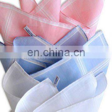 100% Cotton ladies' graceful Stripe fancy Handkerchiefs