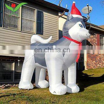 Fashion design decoration cheap price advertising inflatable giant husky