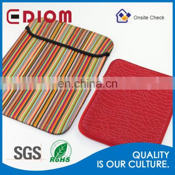 Sublimation custom printed neoprene notebook sleeve