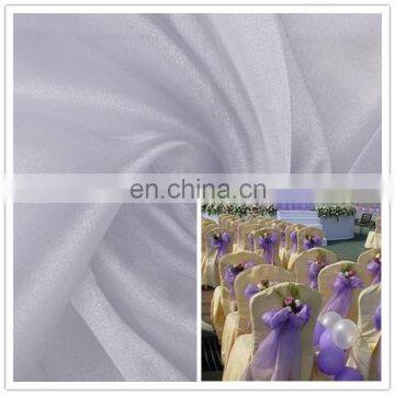 Wholesale Promotion Organza Chair Decoration Shiny Snow Organza