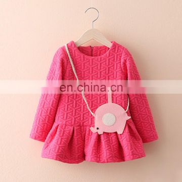 Special Peplum Rose Dress With Sling Bag for kids