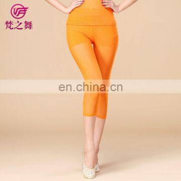 Fashion Top Quality Water Yarn Cropped Dance Trousers Pant for Women K-4038