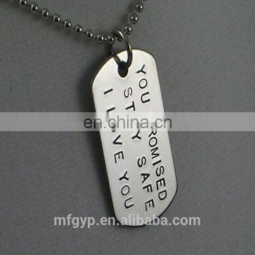 arts and crafts titanium dog tag for people