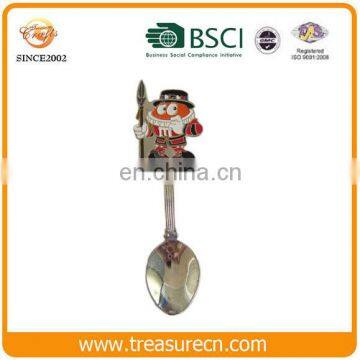 Customized enamel top metal souvenir spoon mini metal spoon