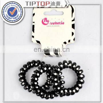 Hot sale black hair rope, PLUS black telephone line hair ring, rubber band hair jewelry