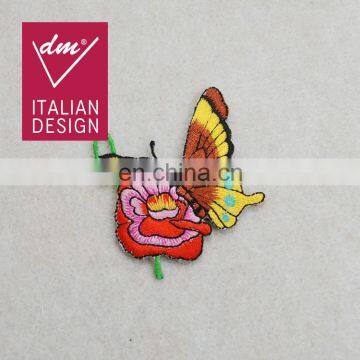 2017 new spring style flower and butterfly embriodery applique