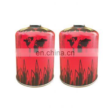 China screw valve butane gas cartridge 450g and volume LPG gas cylinder