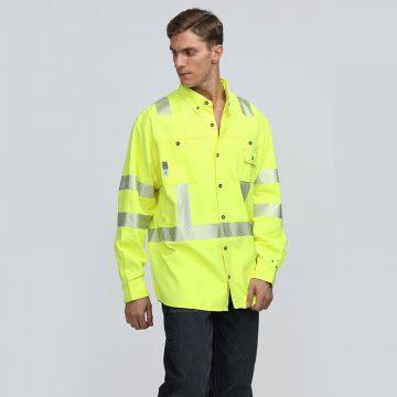 Affordable and practical flame retardant construction work shirt for men