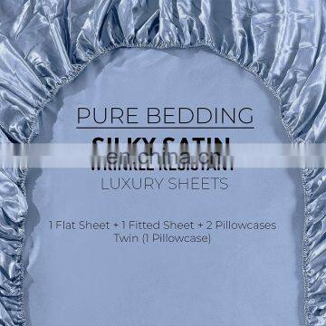 Home Luxury Microfiber Hypoallergenic 100% Polyester Bed Sheets Set Fabric In Pakistan photo-4