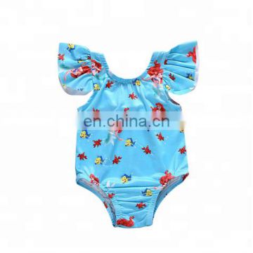 2018 Girls Swimwear Girl SwimSuit Ruffle Rompers for Kids