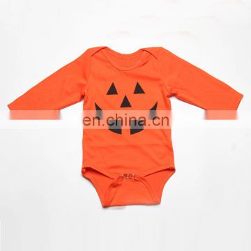 Wholesale Baby Clothes Long Sleeve Cotton Pumpkin Halloween Baby Clothes Romper