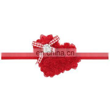 2019 Fashion Children Headwear Kids Hair Bow heart pattern Headband  Gift Kids Hair Band FREE SHIPPING Valentine's day