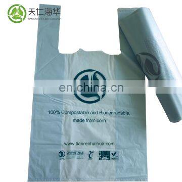 100% biodegradable and compostable biodegradable t shirt bags made from corn