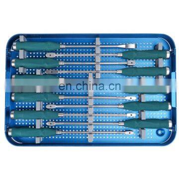 Competitive Price Spine PLIF Peek Cage & Lumbar Titanium Cage Instrument Set Orthopedic Surgical Spinal Instruments photo-2