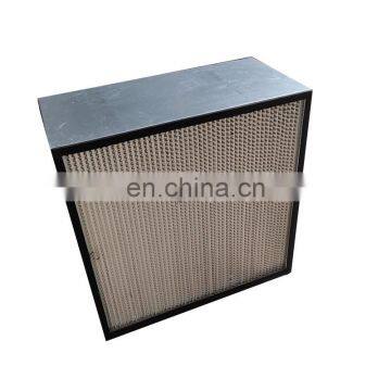 Laminar Large Air Flow Hoods Fume Hoods Laboratory AHU HVAC System H13 H14 Mini Pleat Hepa Filter for Cleanrooms