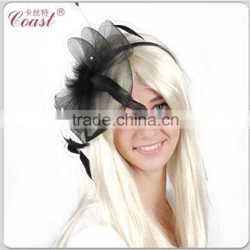 black adult wedding bridel party headdress flower headband