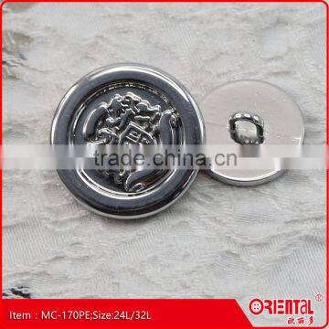 high quality metal button /silver metal button/brass button