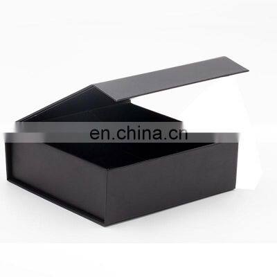 Bulk Premium Black Foldable Hard Cardboard Retail Scarves Packaging Magnetic Gift Box photo-3