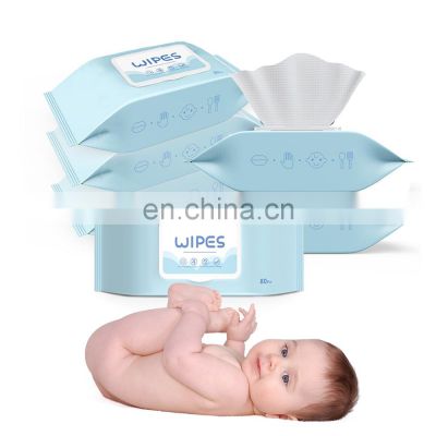 Household Disposbale Wipes for Newborns 80pcs/bag OEM Package Unscented Ass Paper Tissue for Babies