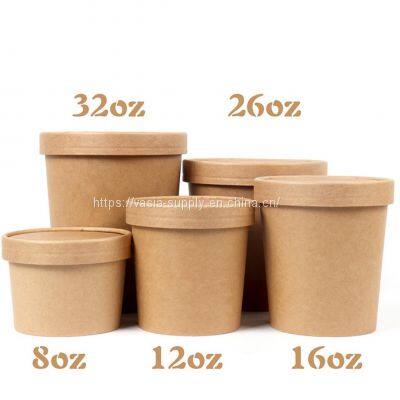 Compostable 12oz Heavy Duty Soup Cup To Go Containers