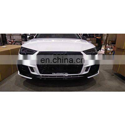 High quality Automotive body kit for RS4 model include front bumper assembly for Audi A4 B9 2017-2019 years