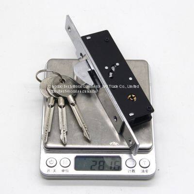 Household aluminum door zinc spring latch mortise cylinder sliding door lock body