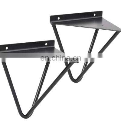 wall iron triangle bracket shelf