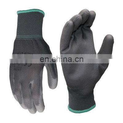 Custom Logo EN388 Safety Glove Polyester Light Industry Work Glove PU Coated Work Gloves For General Purpose