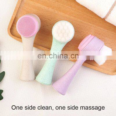 2020 Wheat Straw Degradable Eco-friendly Facial Cleansing Brush Cheap Price Pore Brush photo-4