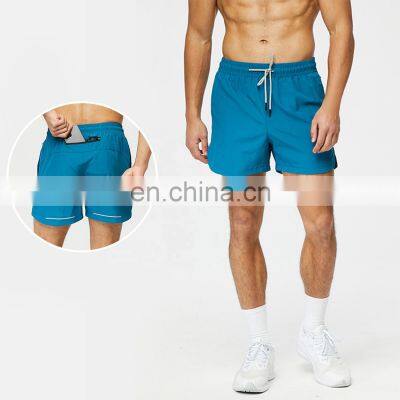 Gym Men Compression Shorts With Pockets Custom Jogger Running Polyester Drawstring Waist Pants