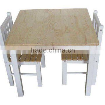 wooden chair and table